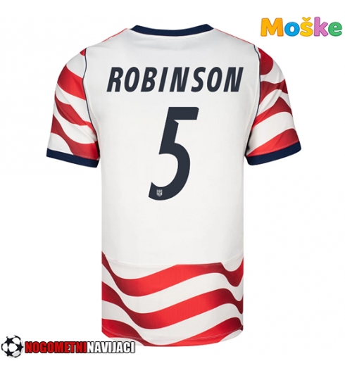 Moške Nogometnih dresov Združene države Antonee Robinson #5 Domači SP 2026 Kratki rokavi Moške Nogometnih dresov Združene države Antonee Robinson #5 Domači SP 2026 Kratki rokavi